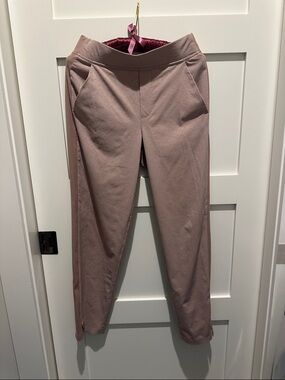 Athleta Dusty Rose Ribbed Waist Active Leggings